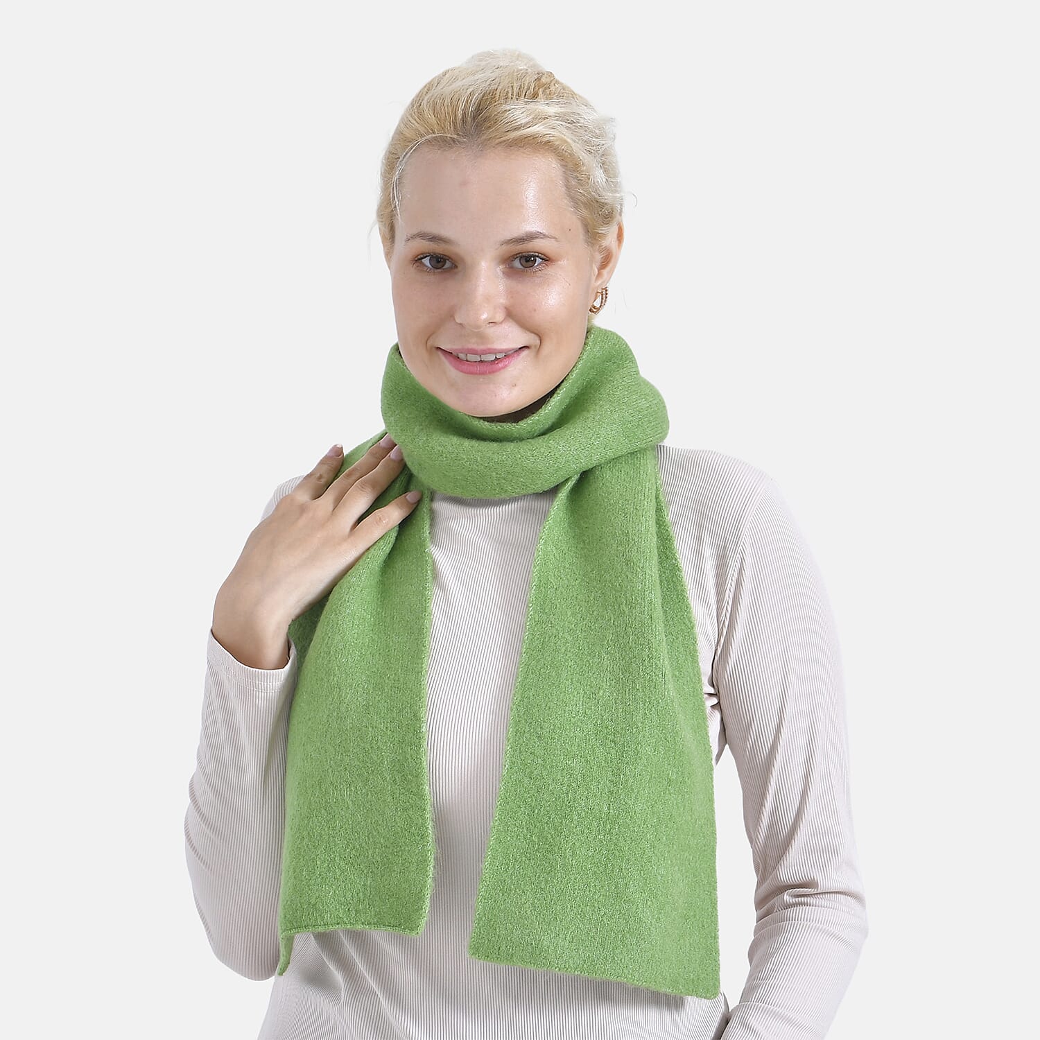 La Marey Plain Scarf (One Size) - Green
