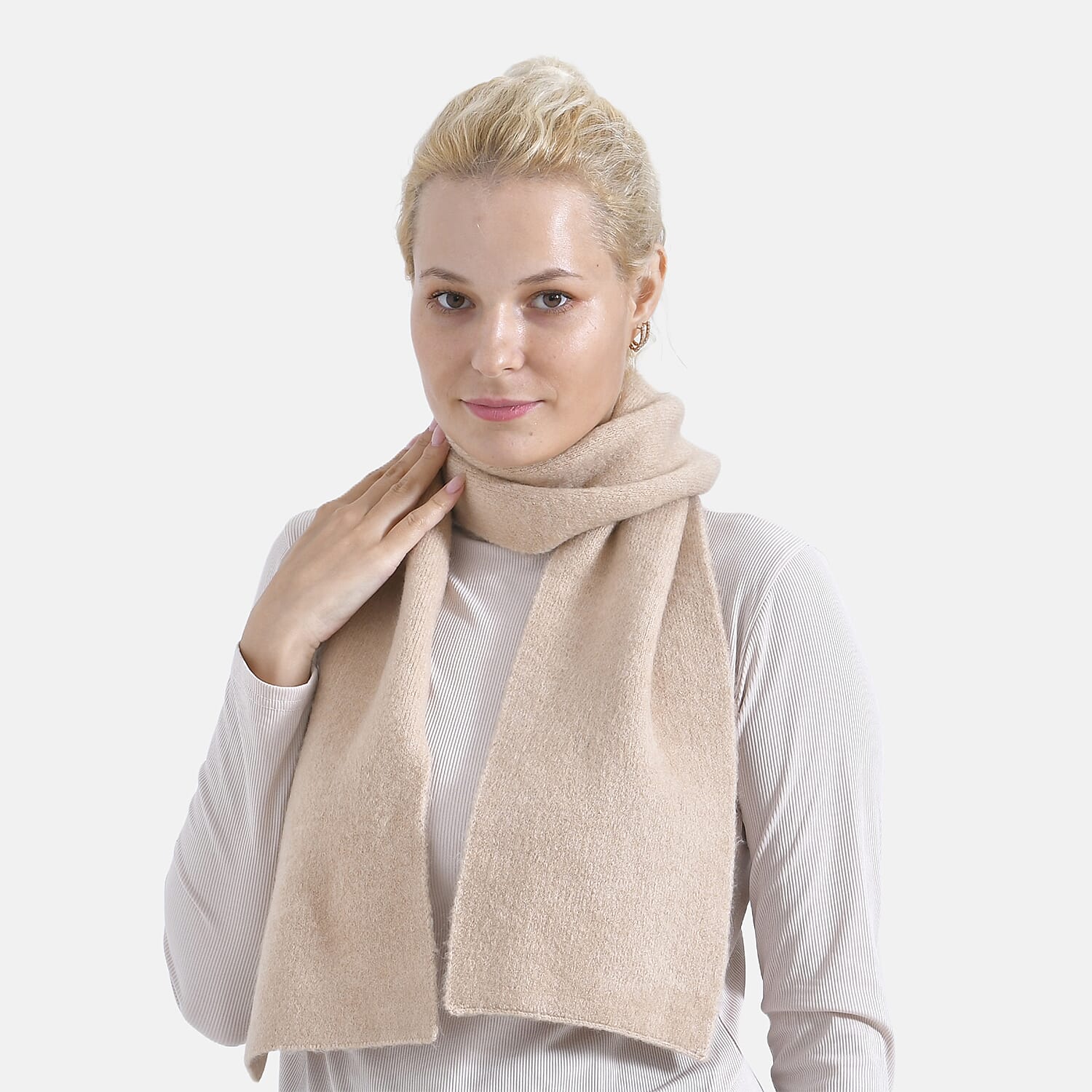 La Marey Plain Scarf (One Size) - Khaki