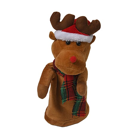 Stuffed Dancing Reindeer (3xAAA Battery not inc.) - Brown