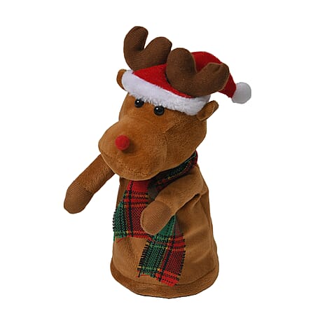 Stuffed Dancing Reindeer (3xAAA Battery not inc.) - Brown