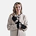 Styled By 70 % Cashmere Wool Gloves with touchscreen access (One Size) - Black