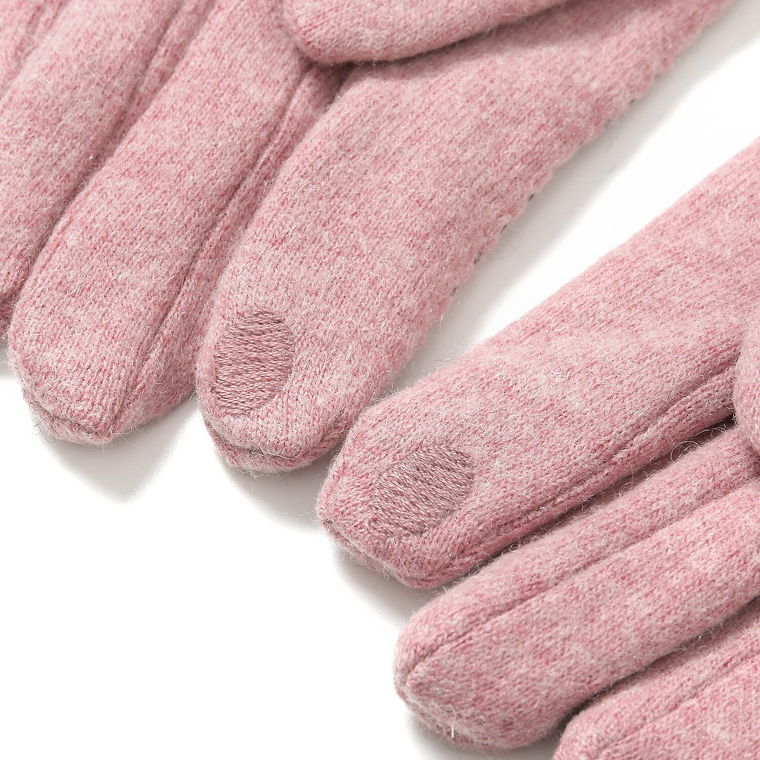 Styled By 70 % Cashmere Wool Gloves with touchscreen access (One Size) - Pink