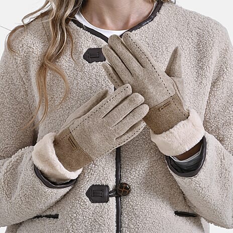 Styled By Glove and Mitten (Size - One Size) - Khaki & Grey