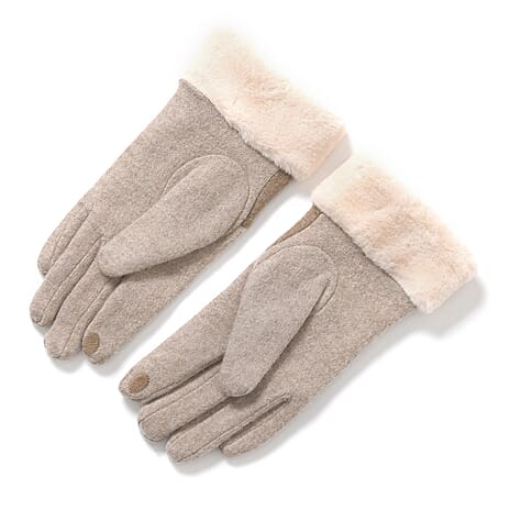 Styled By Glove and Mitten (Size - One Size) - Khaki & Grey