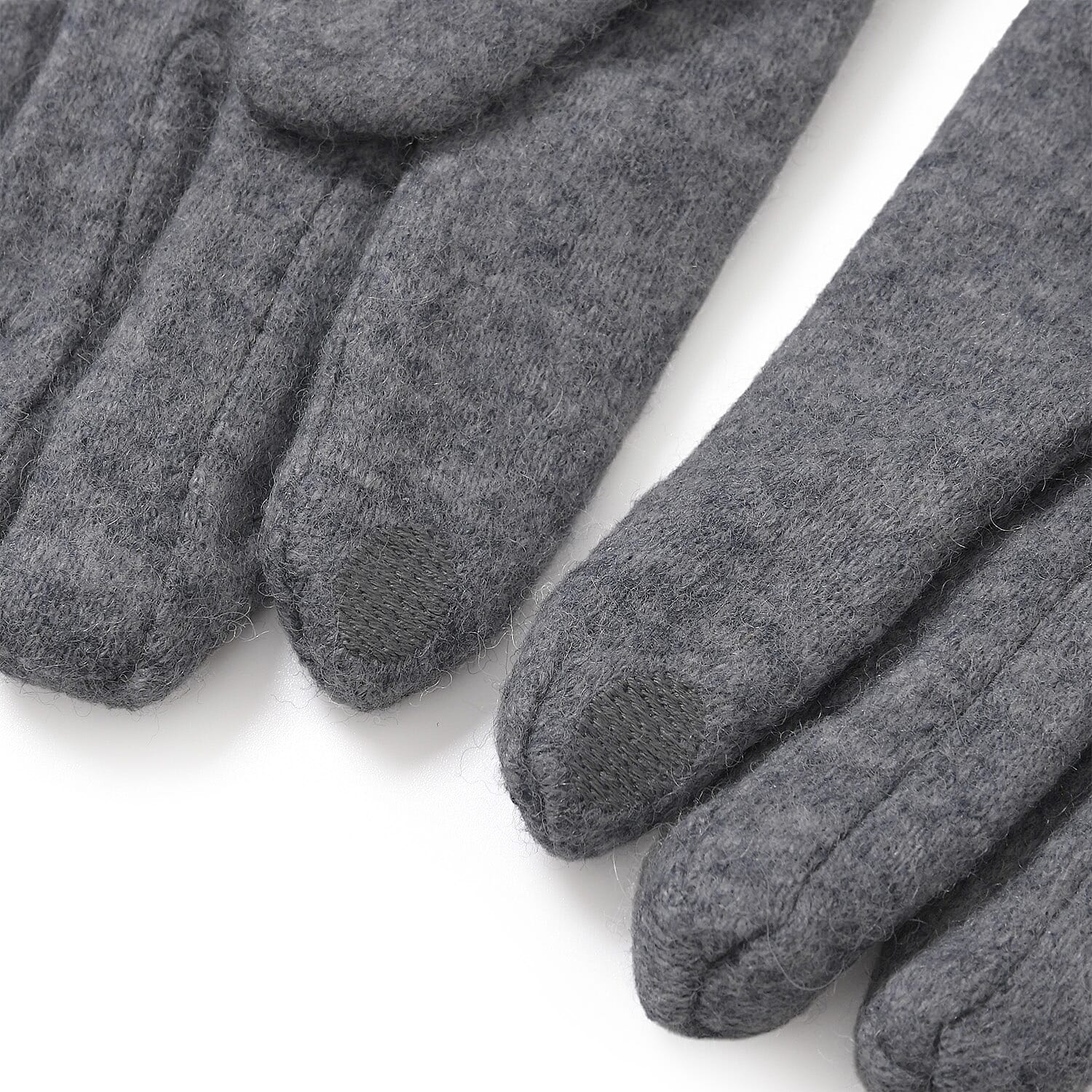 Styled By Cashmere Wool Gloves with touchscreen access(One Size) - Grey