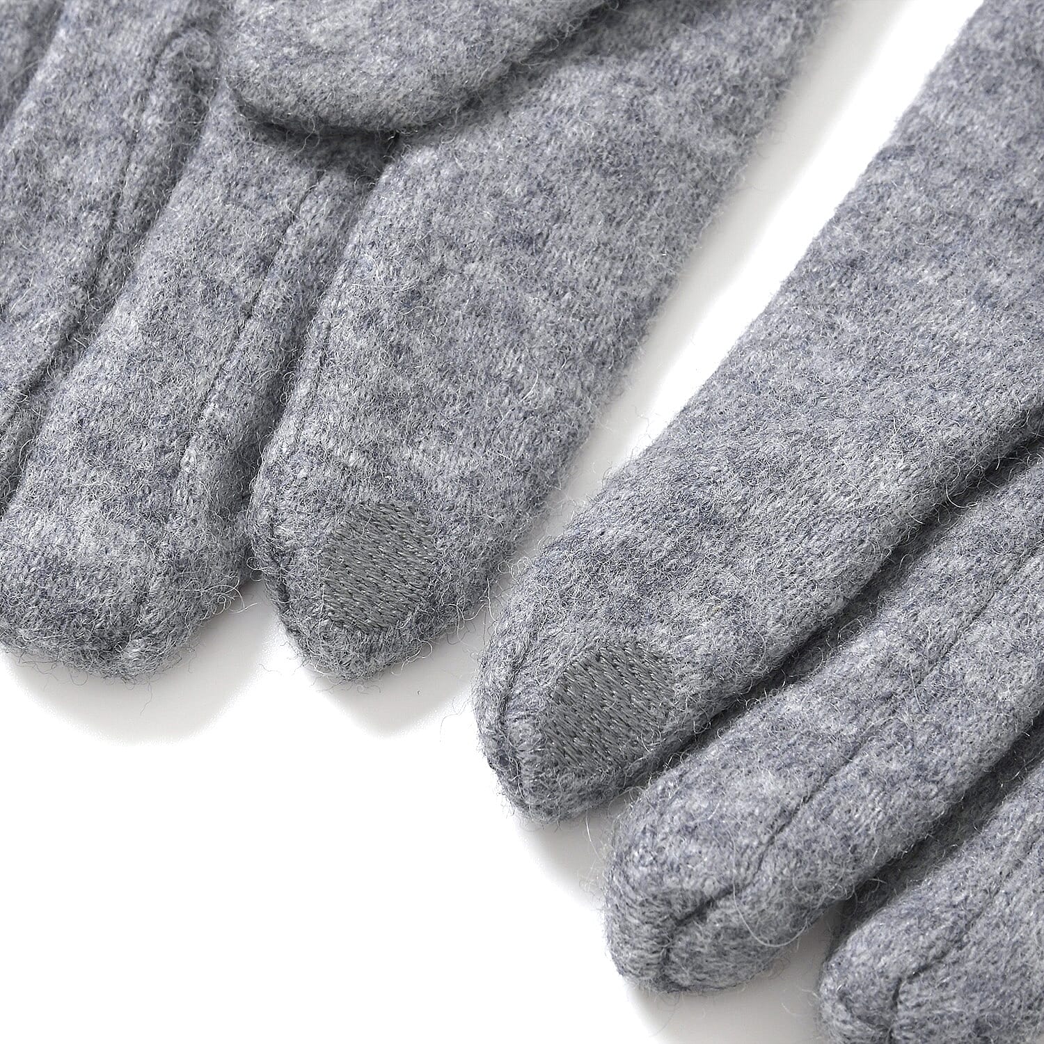 Styled By Cashmere Wool Gloves (One Size) - Grey