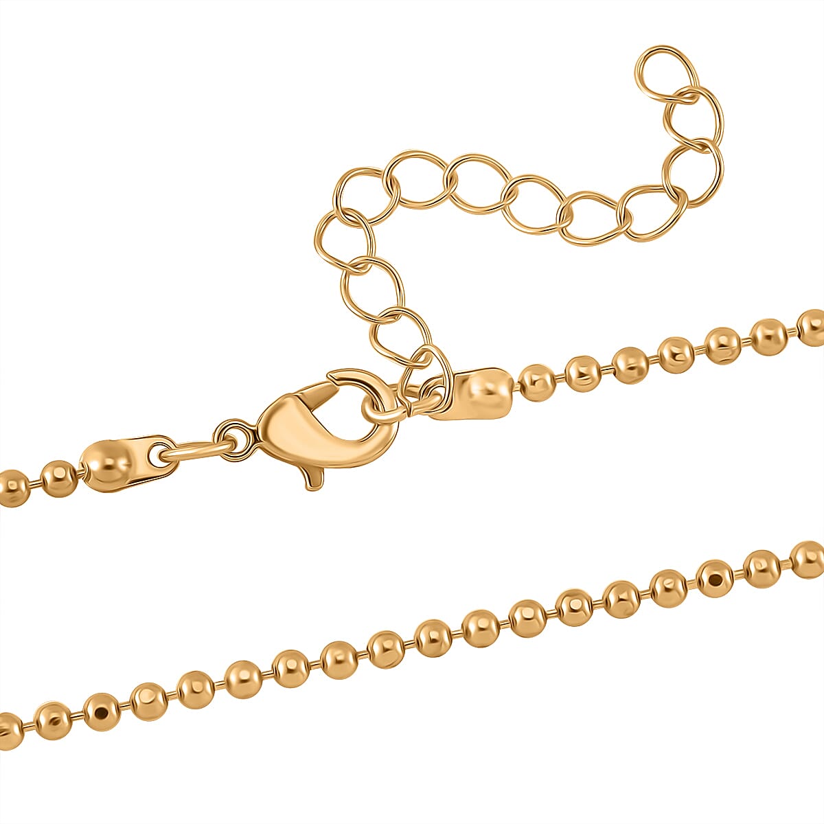 Close Out Deal- Multi Colour Crystal Santa Necklace in Yellow Gold Tone (Size - 24-2 EXT)