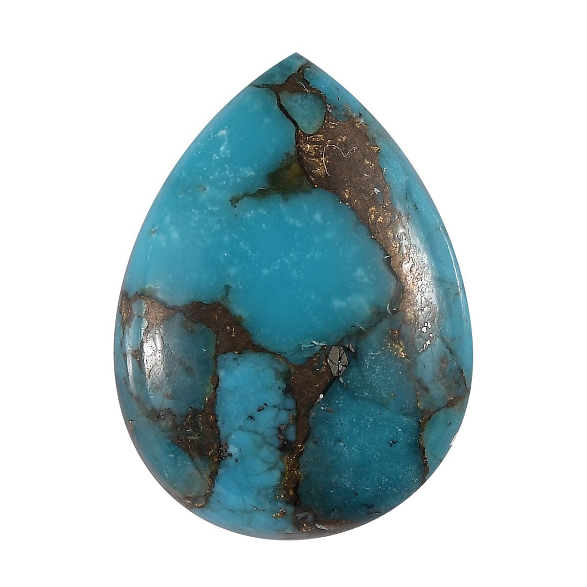 Blue Turquoise Pear 18x13 mm