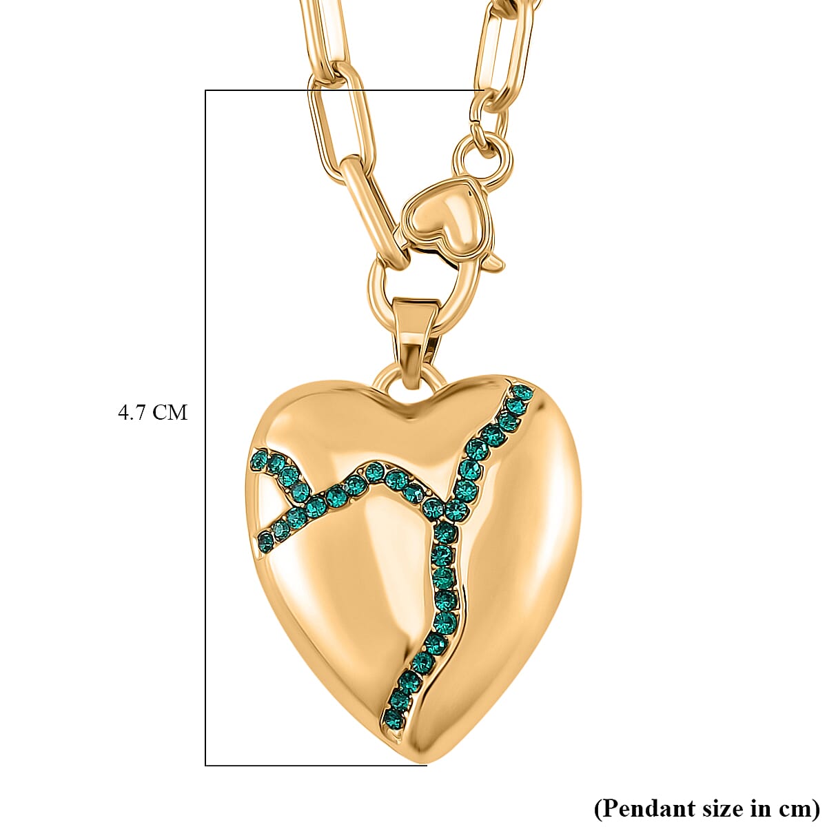 Designer Inspired - Green Crystal Necklace (Size - 24)