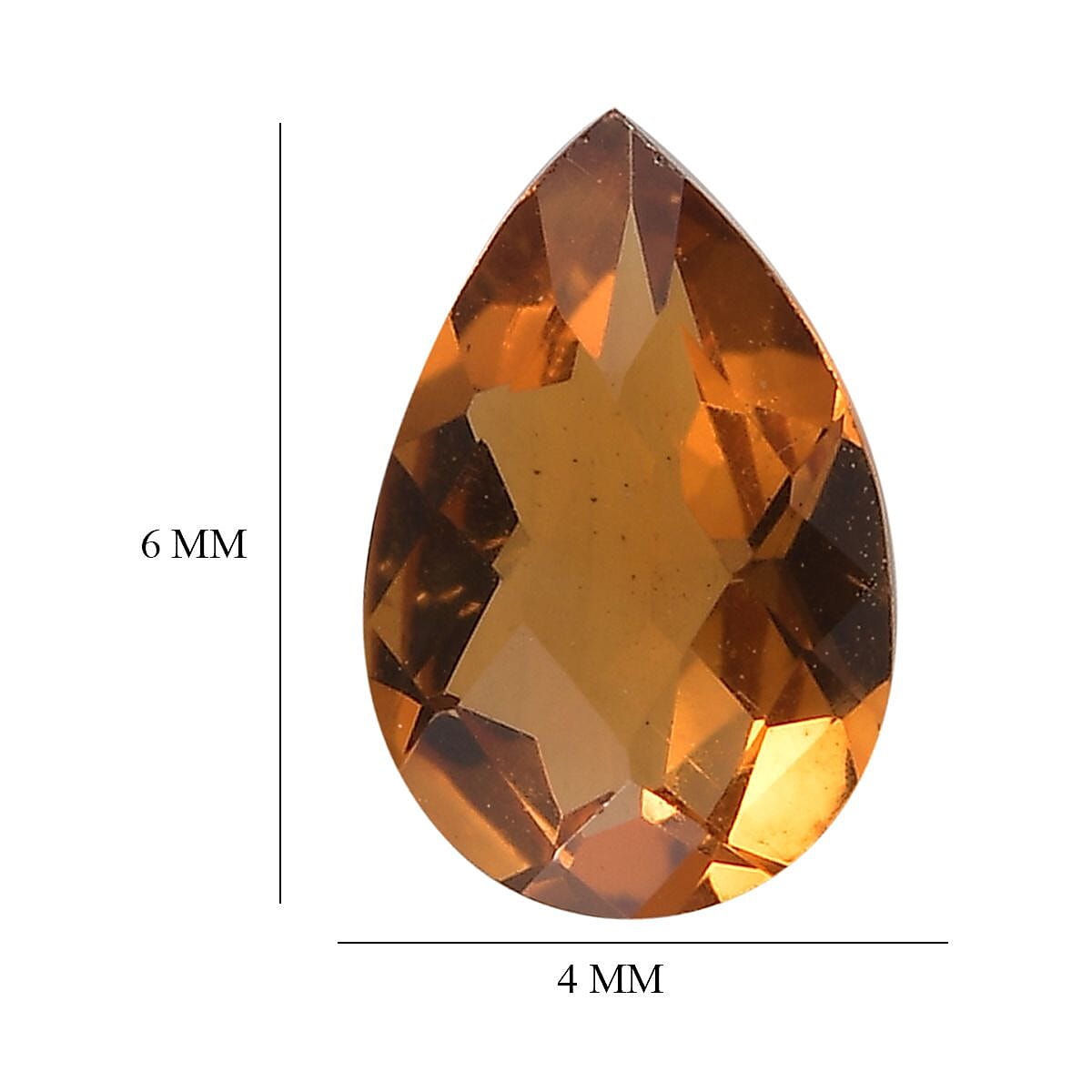Madeira Citrine Pear 6x4 mm