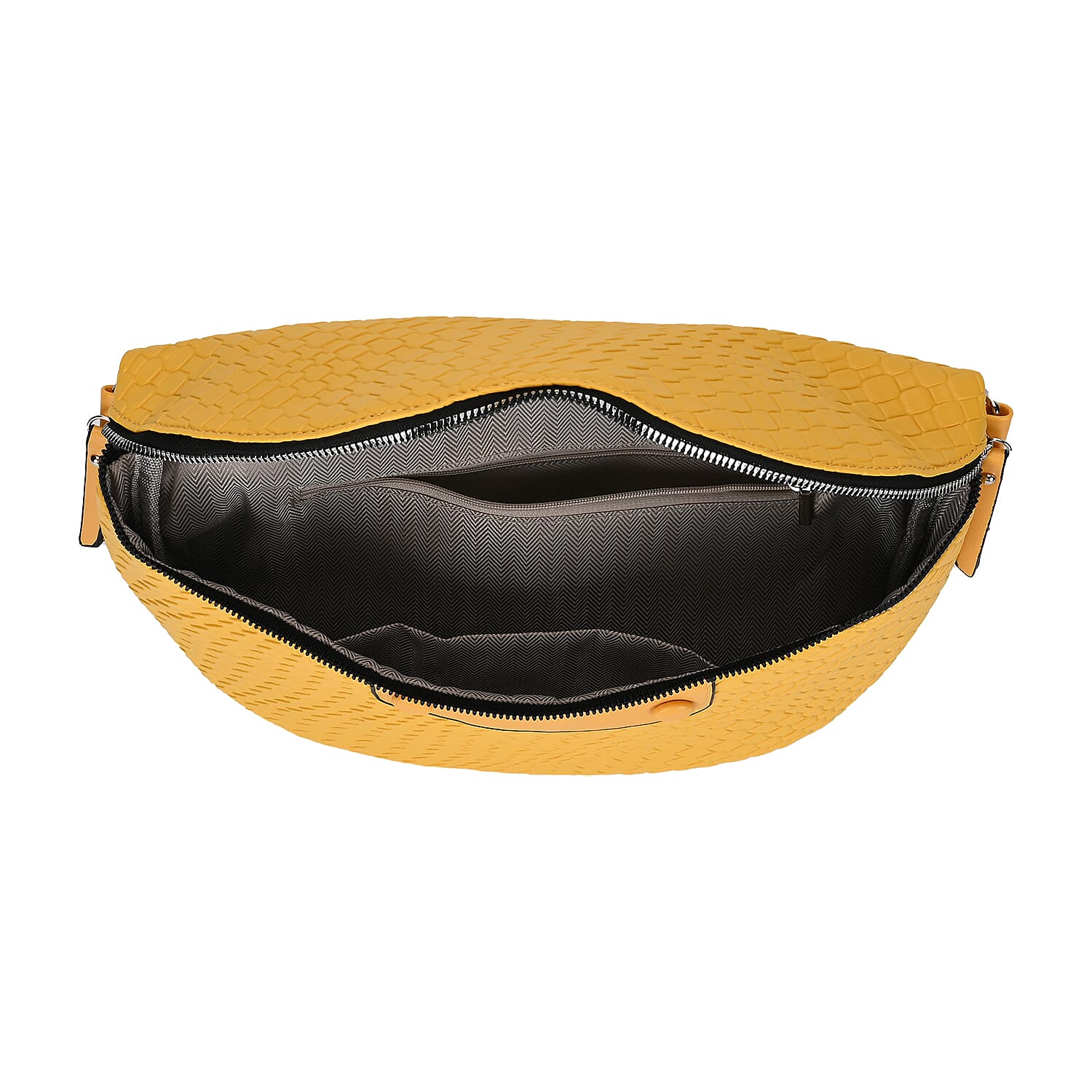 Leatherette Weave Pattern Chest Pack - Yellow Leatherette Weave Pattern Chest Pack - Yellow