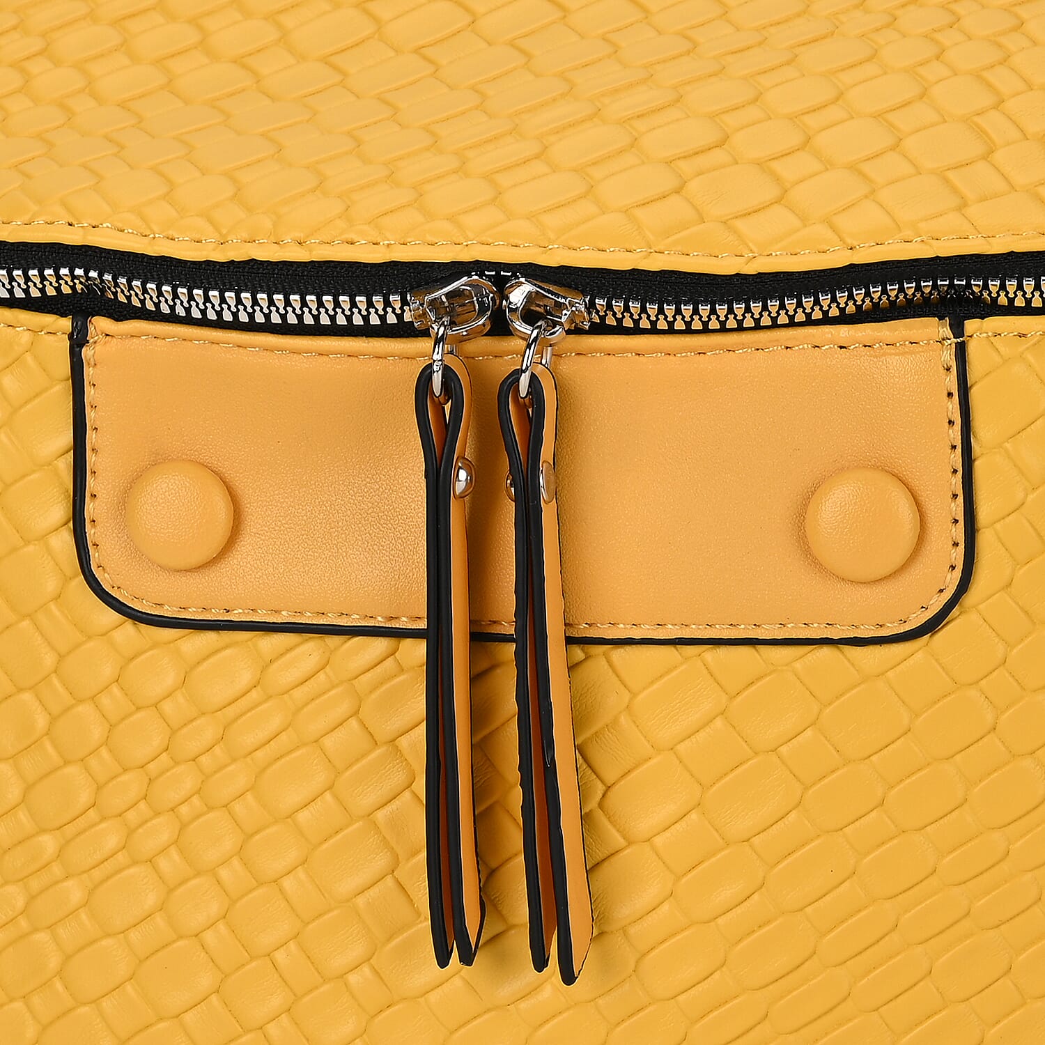 Leatherette Weave Pattern Chest Pack - Yellow Leatherette Weave Pattern Chest Pack - Yellow