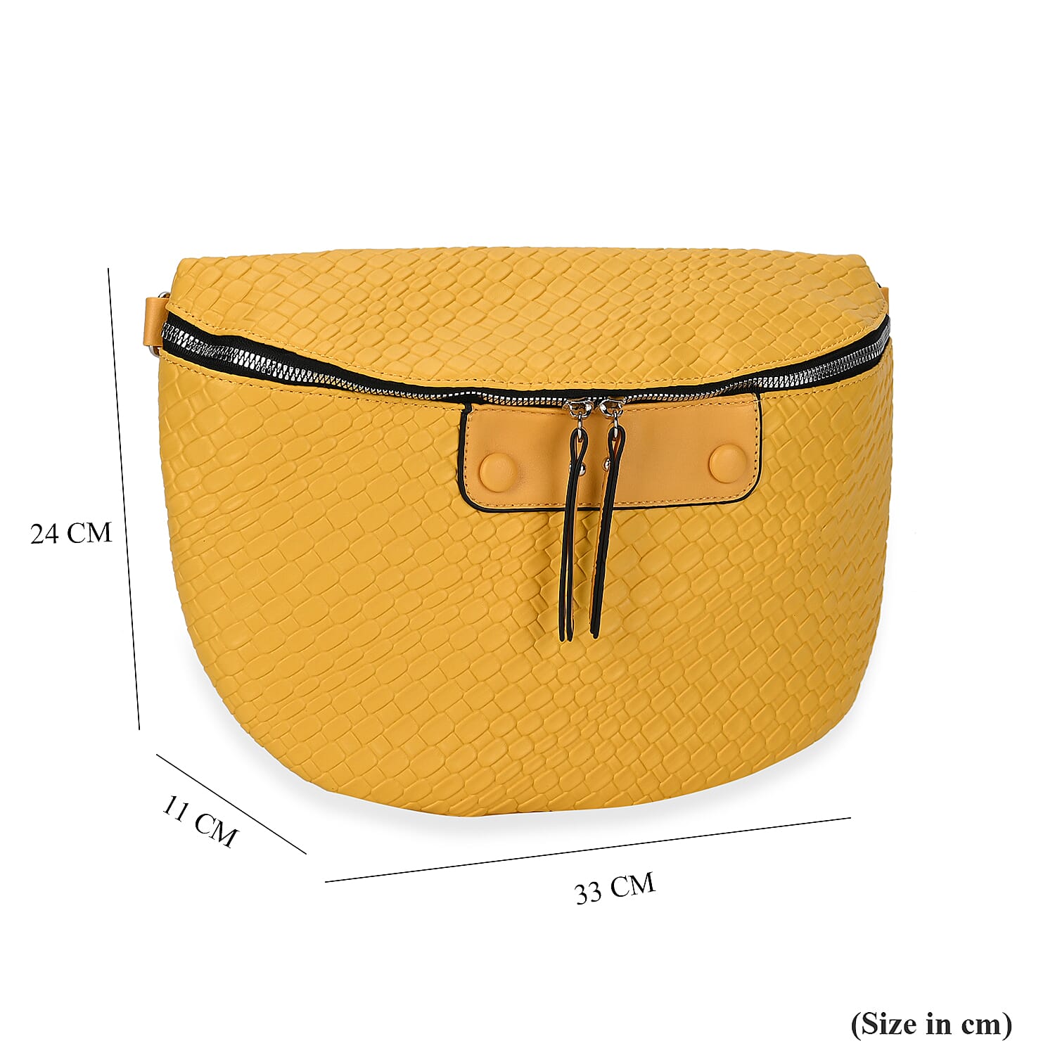 Leatherette Weave Pattern Chest Pack - Yellow Leatherette Weave Pattern Chest Pack - Yellow
