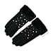 Luxurious Cashmere Beaded Gloves with Faux Fur Cuffs - Grey