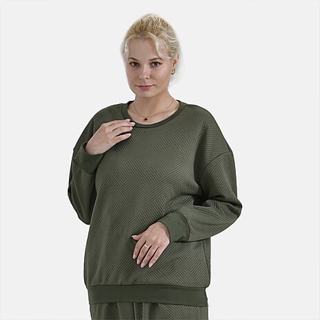 La Marey Loungewear Top (Size L) - Green