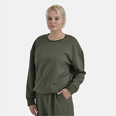 La Marey Loungewear Top (Size L) - Green