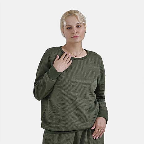 La Marey Loungewear Top (Size L) - Green