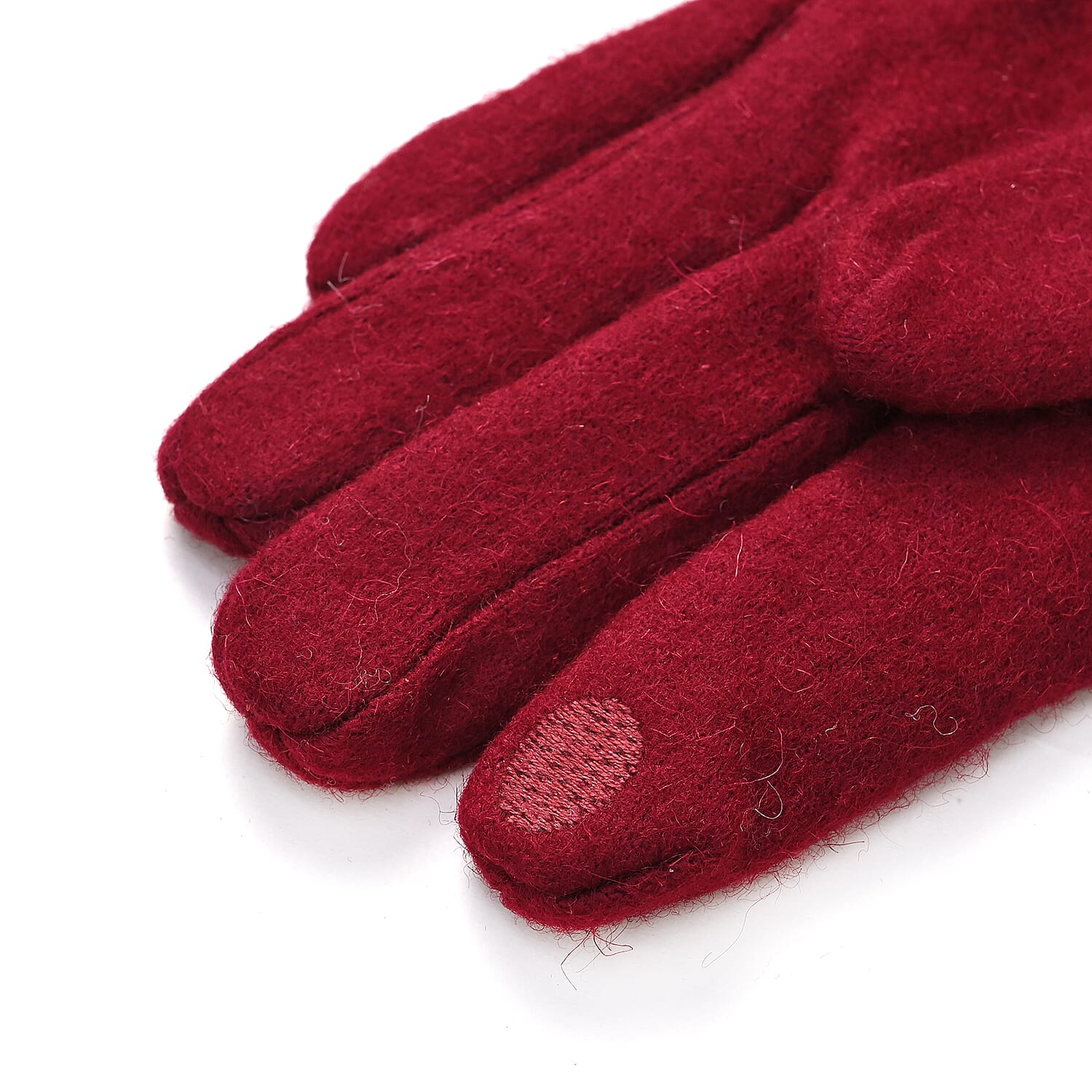 Cashmere Gloves with Rhinestone- Fuchsia
