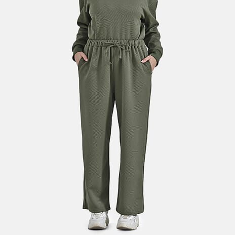 La Marey Lounge Wear Trousers (Size L) - Green