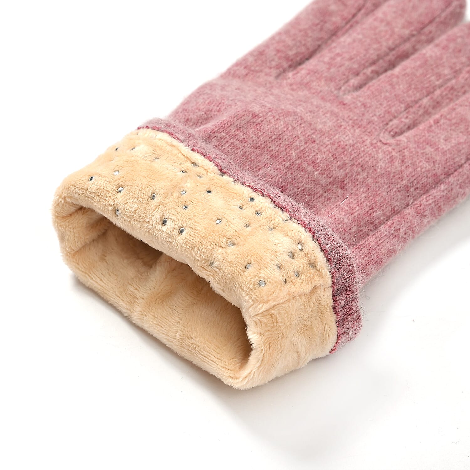 Gloves - 70% cashmere wool - One Size- Pink