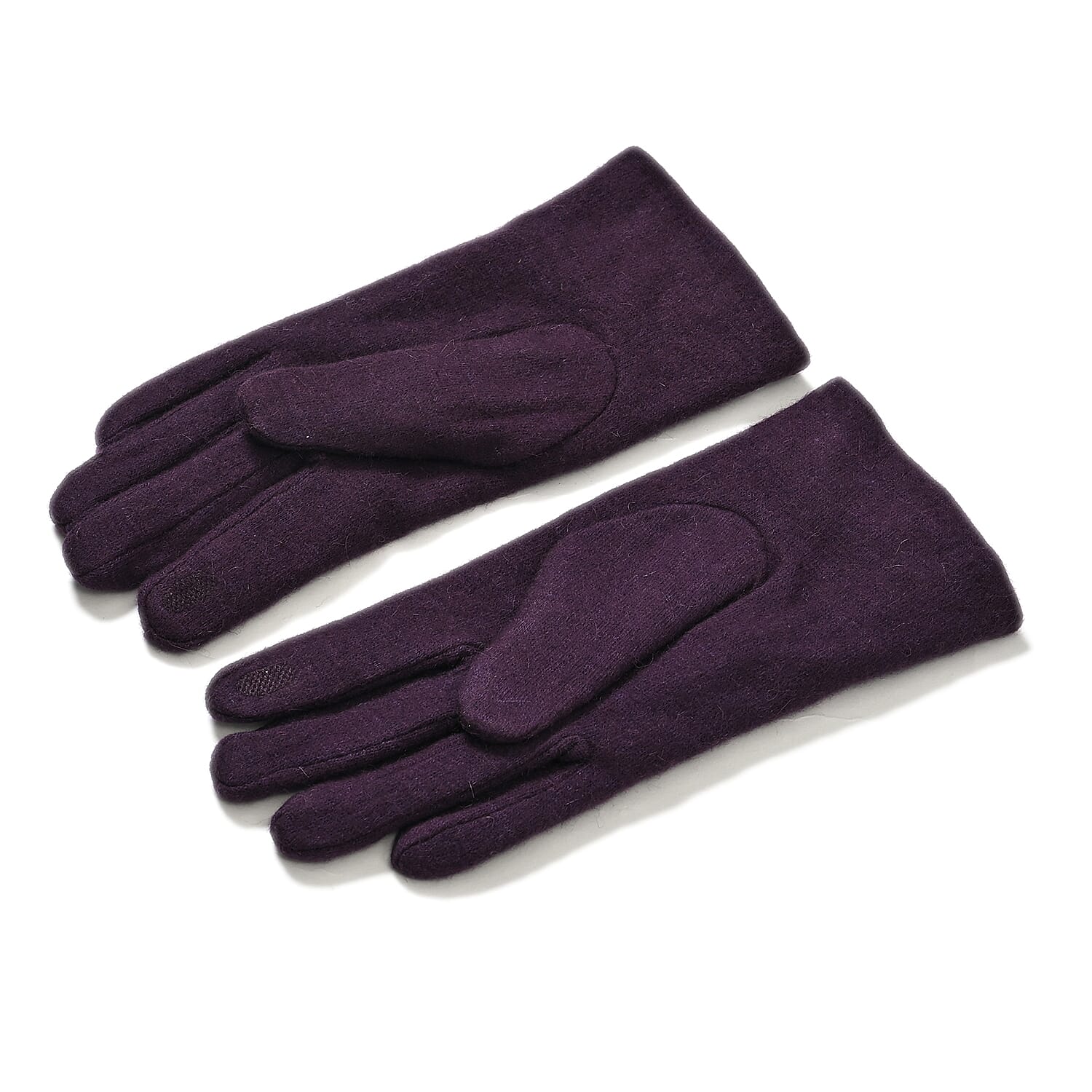 Gloves - 70% cashmere wool - One Size- Purple