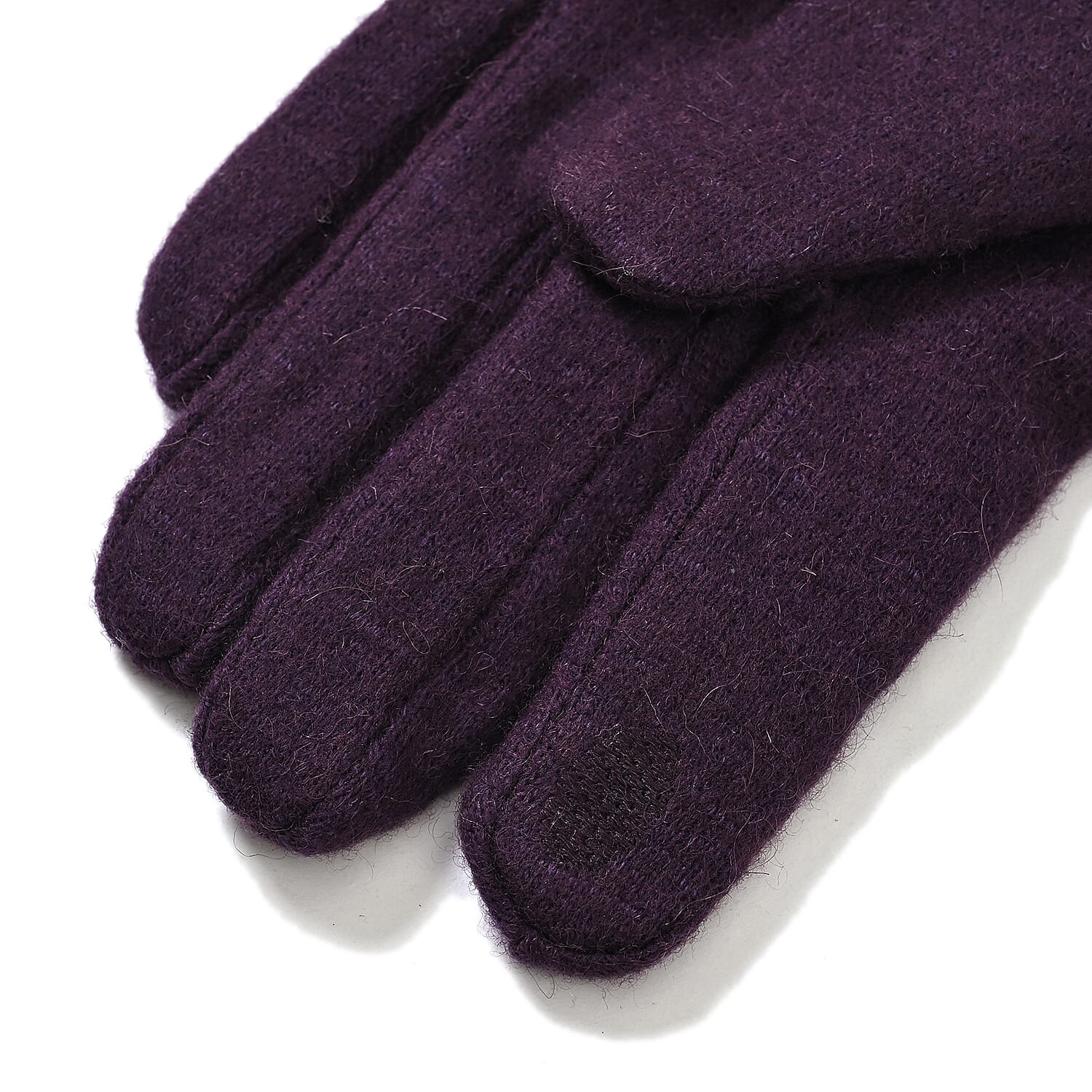 Gloves - 70% cashmere wool - One Size- Purple