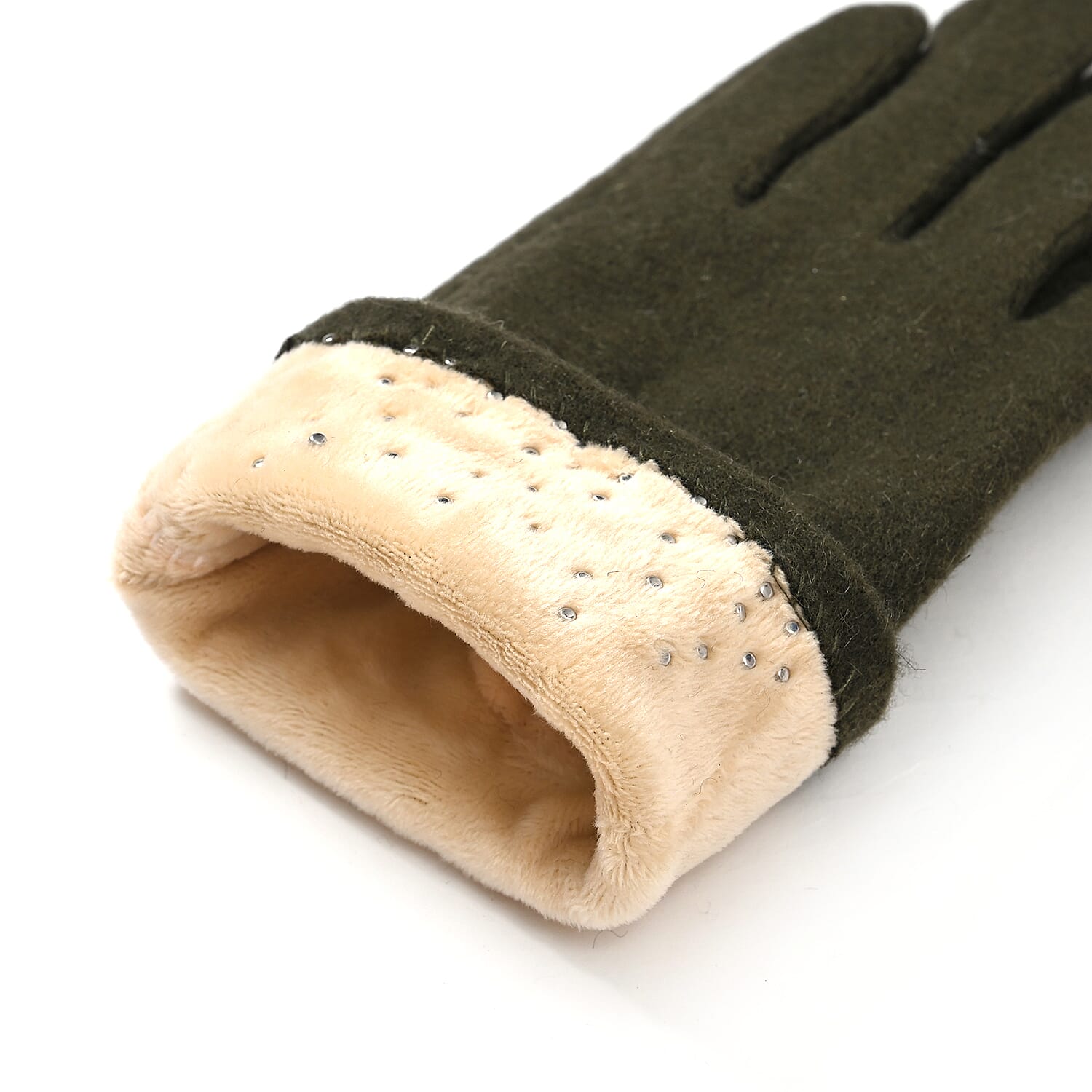 Gloves - 70% cashmere wool - One Size- Green