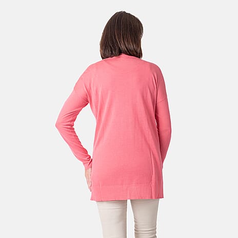 Geox Ladies Fine Gauge Cardigan (Size M) - Dark Begonnia