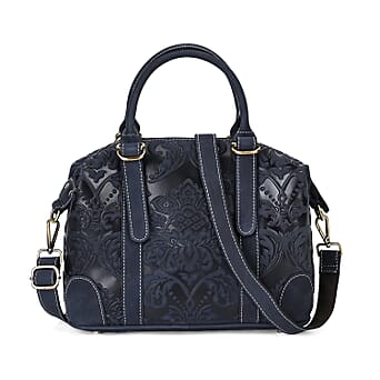 https://tjcuk.sirv.com/Products/78/5/7852628/Leather-Damask-Tote-Bag-Size-31x26x13-cm-Navy-Burgundy_7852628.jpg?w=342&h=342