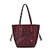 Genuine Leather Embossed Floral Tote Bag