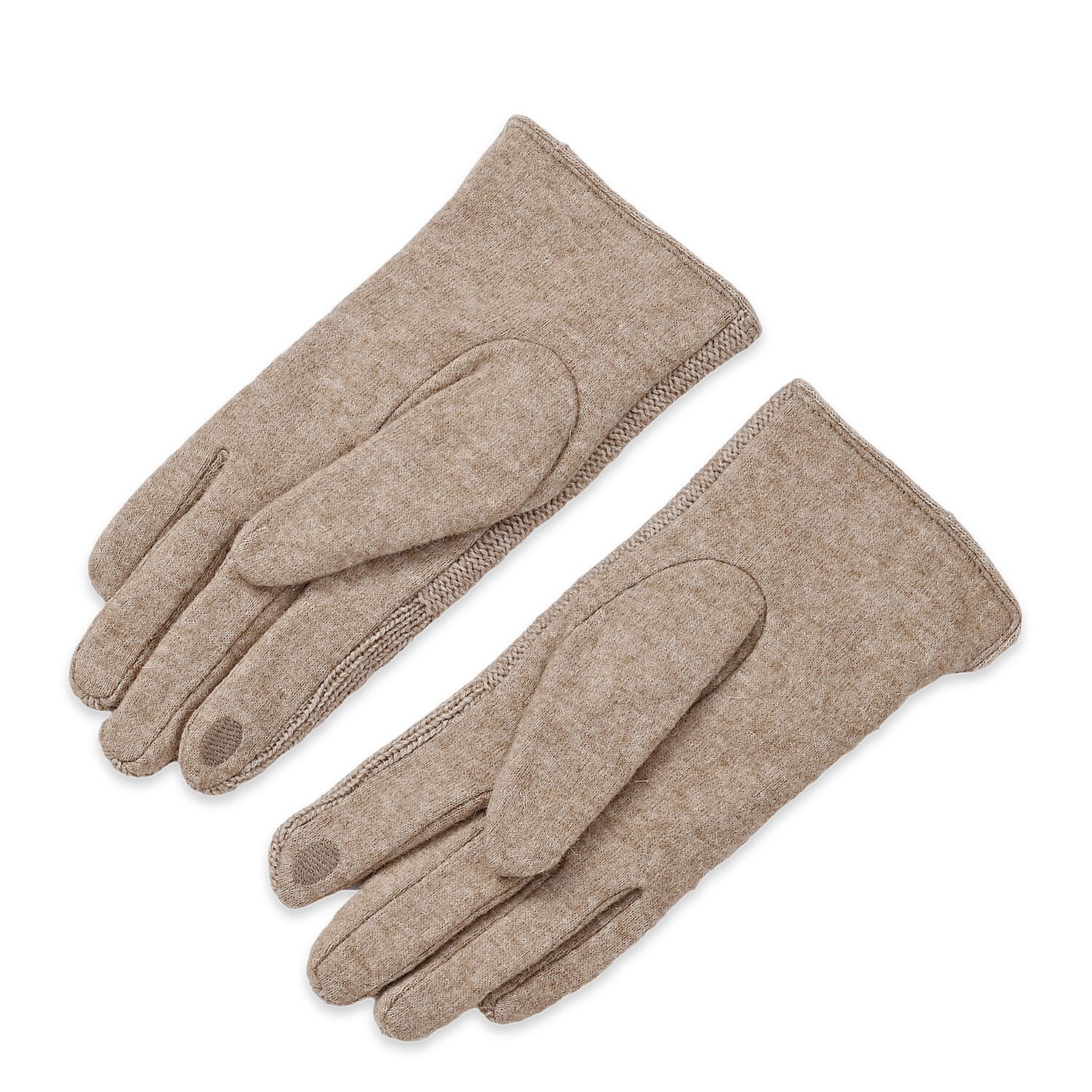 Beige wool gloves discount