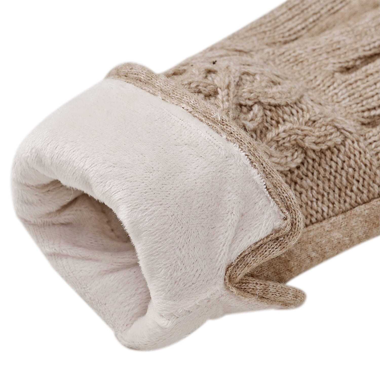 Cashmere Wool Gloves - Beige Cashmere Wool Gloves - Beige