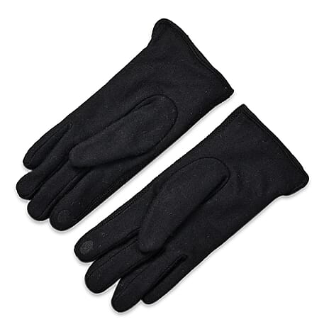 Winter Fashion Must Have - Designer Inspiration - Cashmere Wool Gloves - Black
