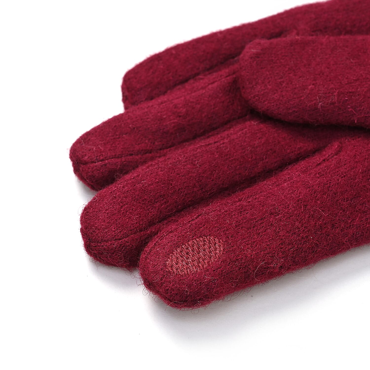 Cashmere Wool Winter Gloves - Red