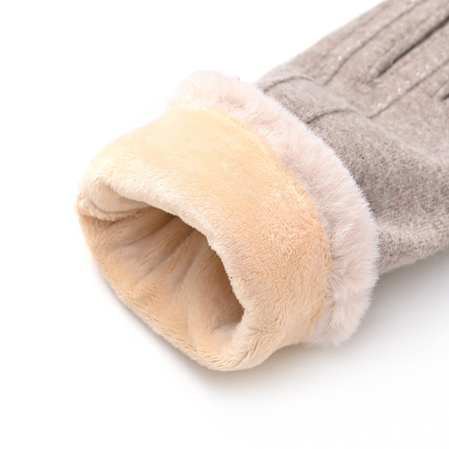 Cashmere Wool Winter Gloves - Beige