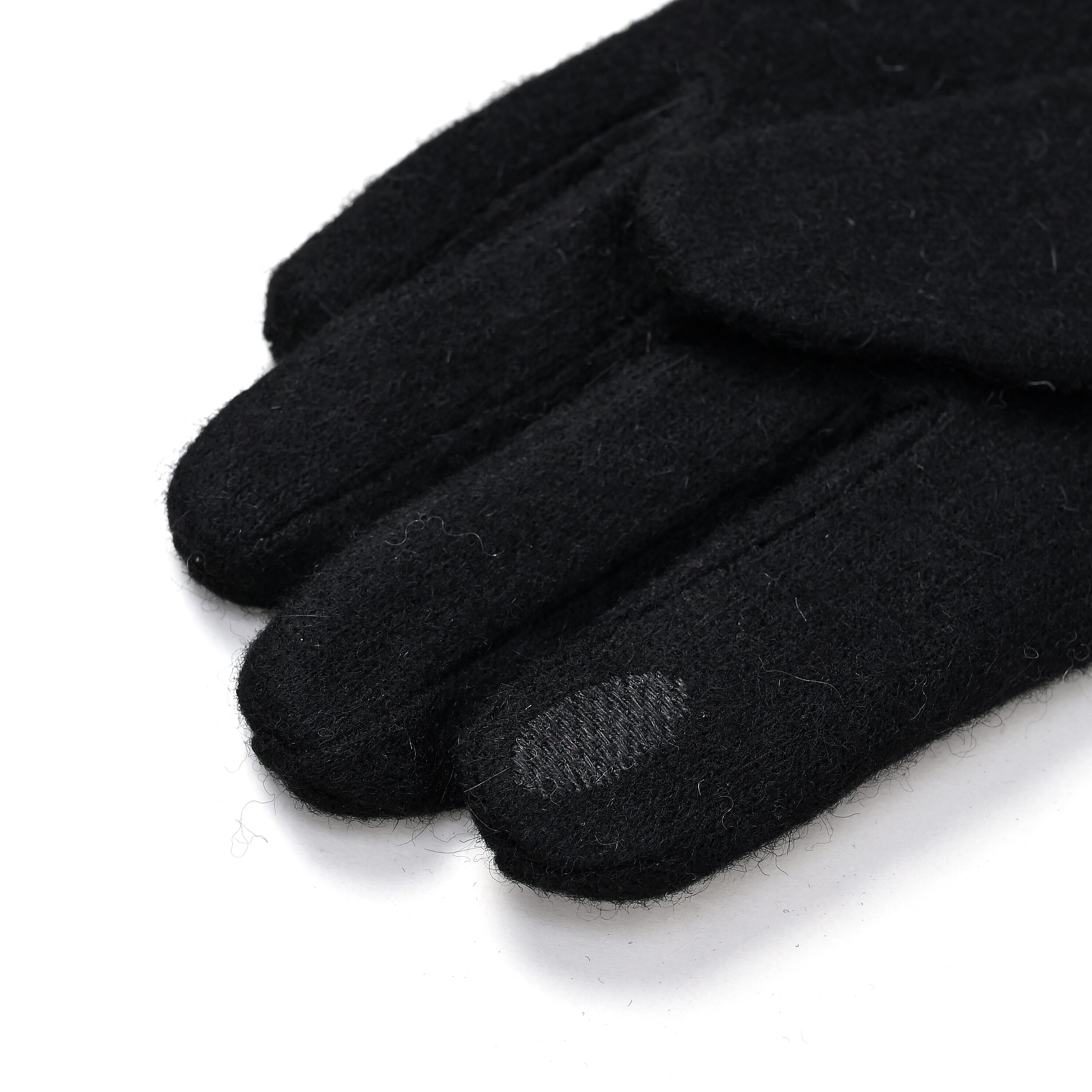 Cashmere Wool Gloves One Size- Black