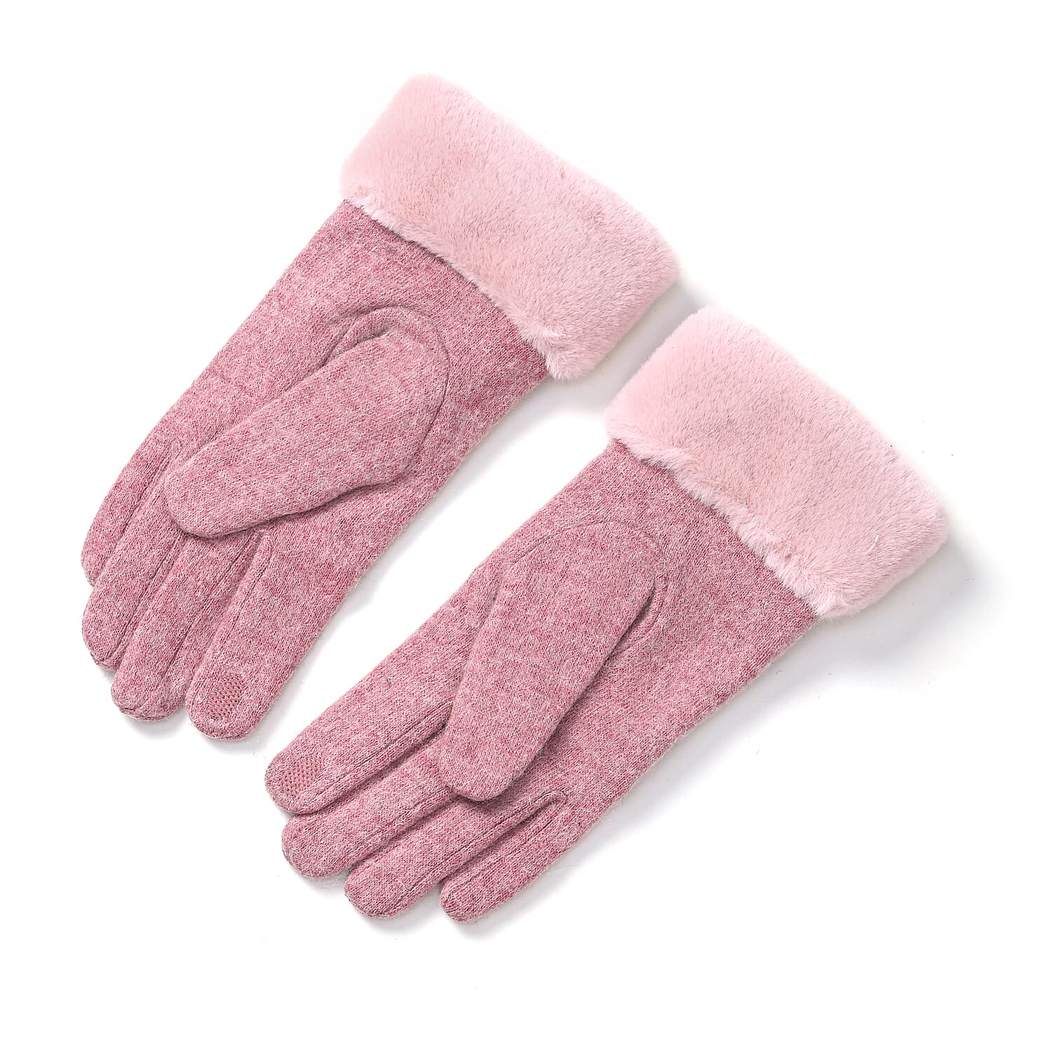 One Time Closeout - Cashmere Wool Gloves One Size- Pink