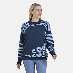 La Marey R-Neck Leopard Print Jumper