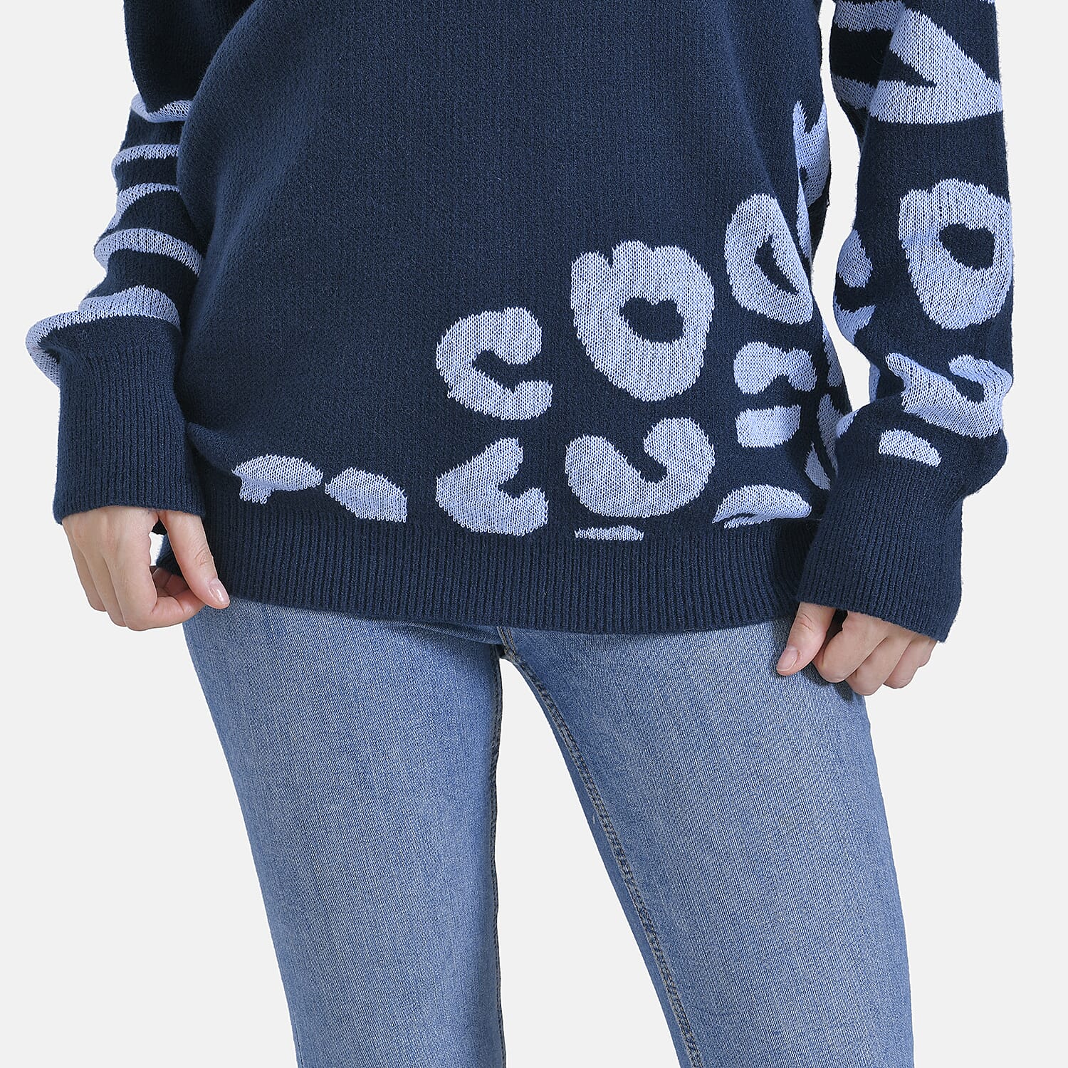 La Marey R-Neck Leopard Print Jumper