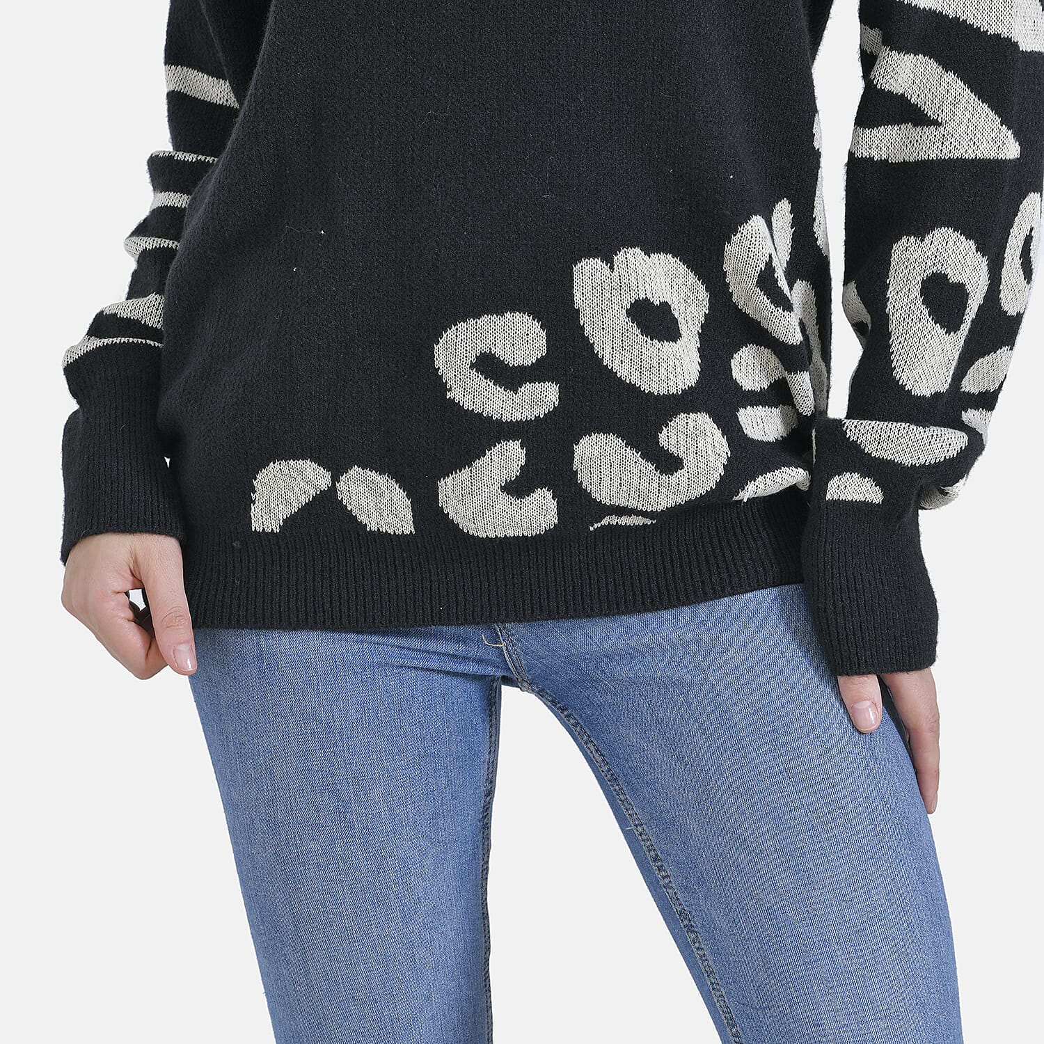 La Marey R-Neck Leopard Print Jumper