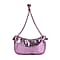 Leatherette Weave Pattern Crossbody Bag - Silver