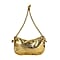 Leatherette Weave Pattern Crossbody Bag - Silver