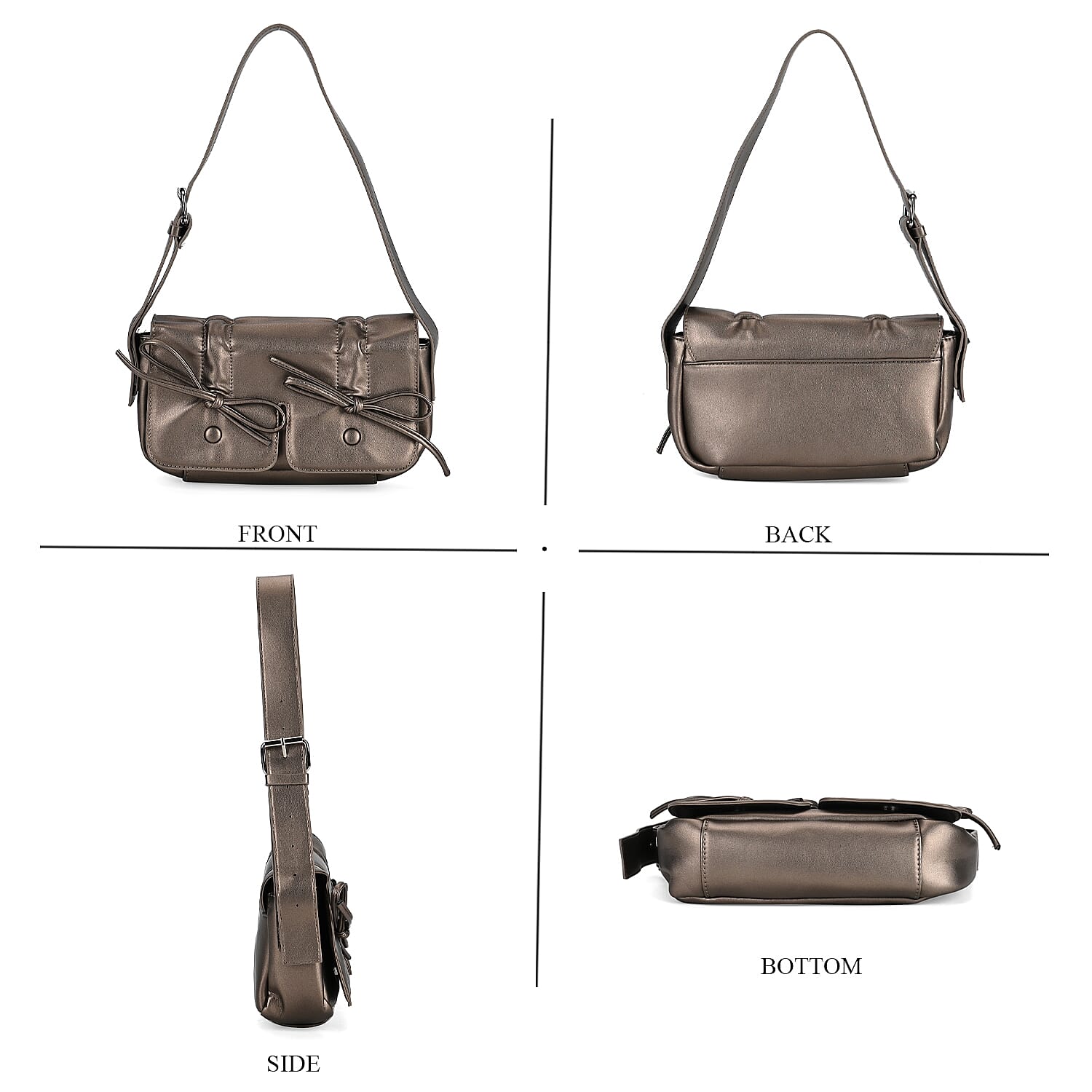 Stylish Bowknot Design Crossbody Bag