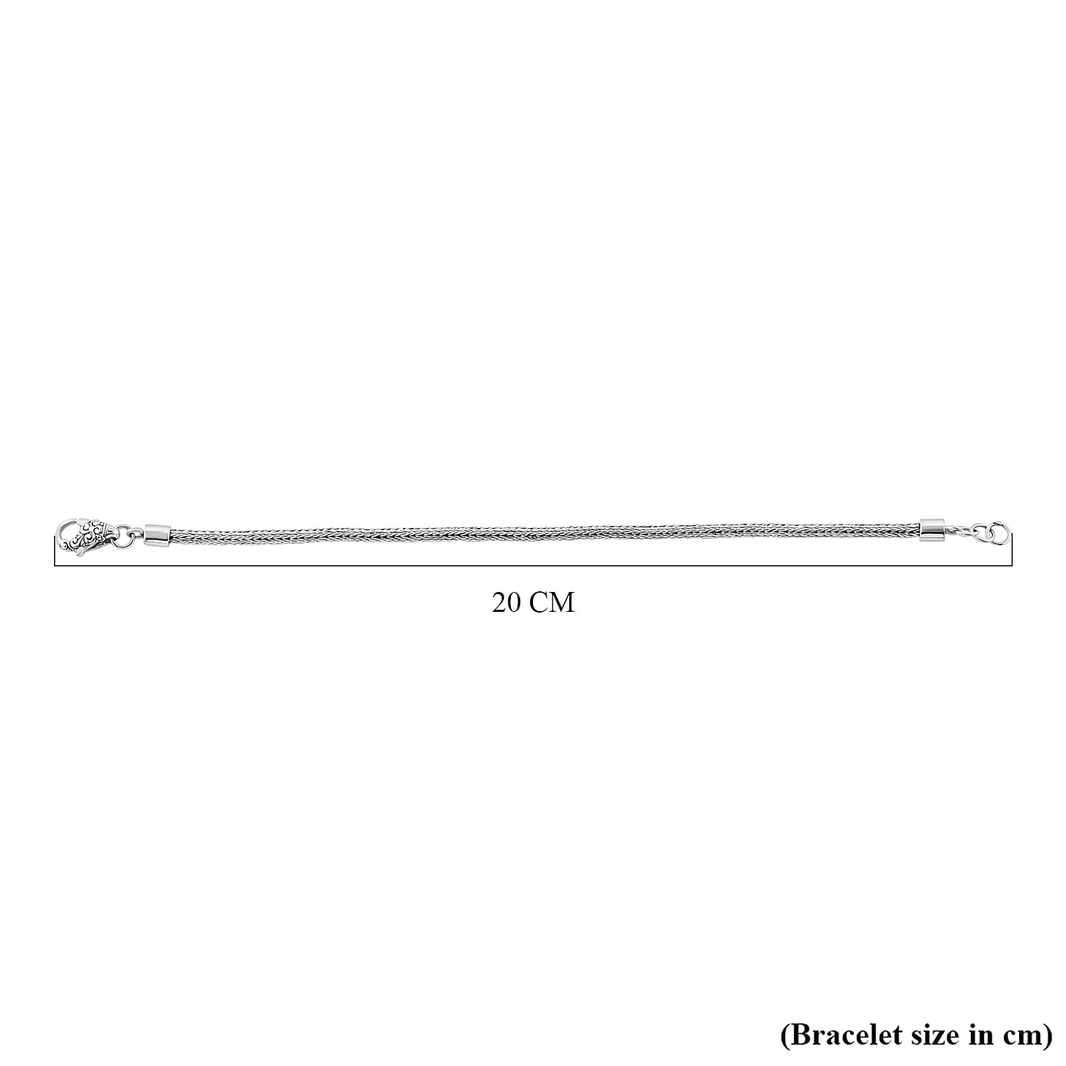 Royal Bali Collection - Sterling Silver Tulang Naga Bracelet (Size - 7.5),  Silver Wt. 7 Gms