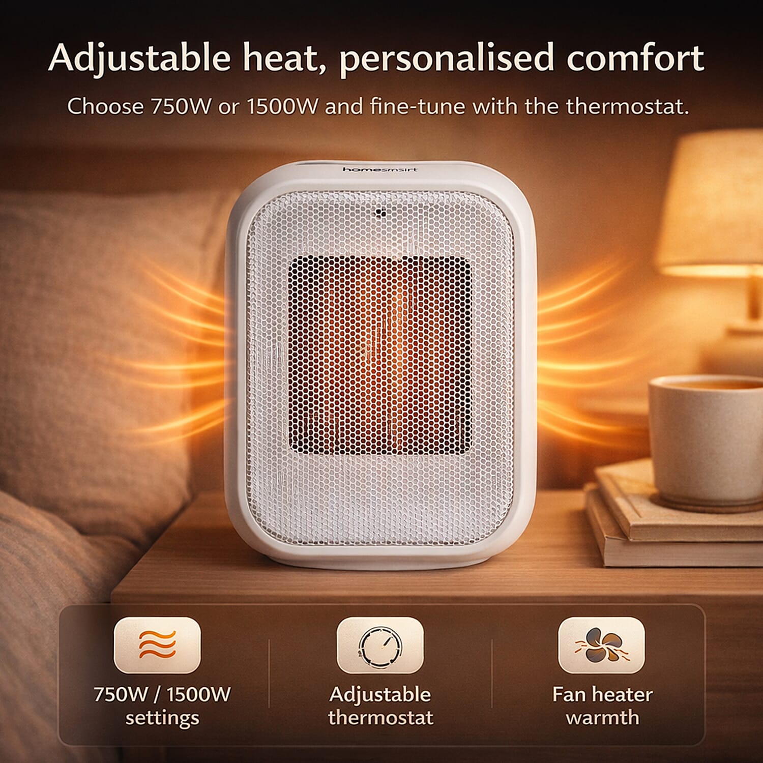 Wise Buy - Homesmart Portable Electric Fan Heater (1500W)