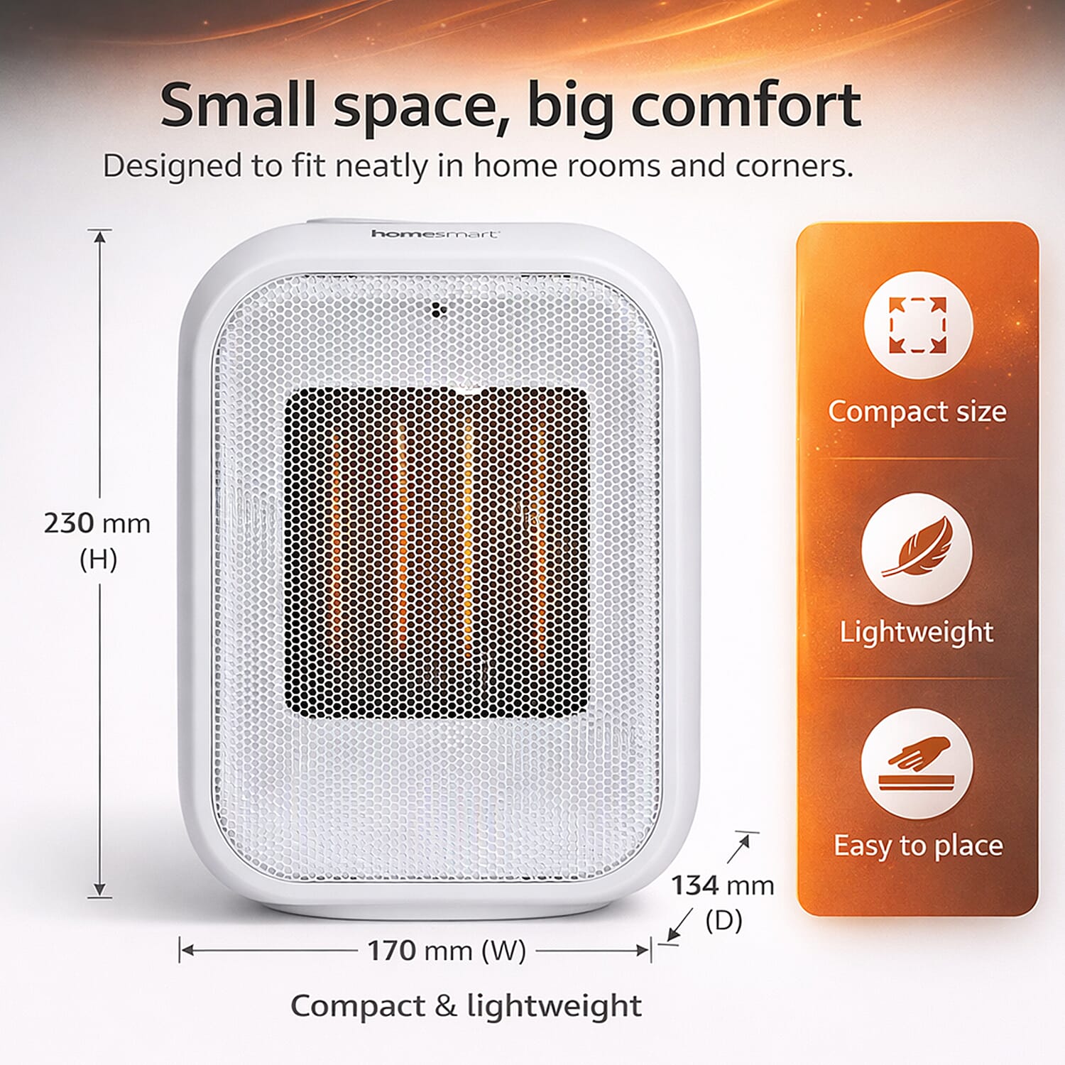 Wise Buy - Homesmart Portable Electric Fan Heater (1500W)