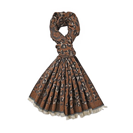 Closeout Deal Leopard Pattern Super Soft Shawl (One Size, 200x68cm) - Brown