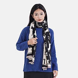 Closeout Deal Super Soft Leopard Print Shawl - Dark Grey