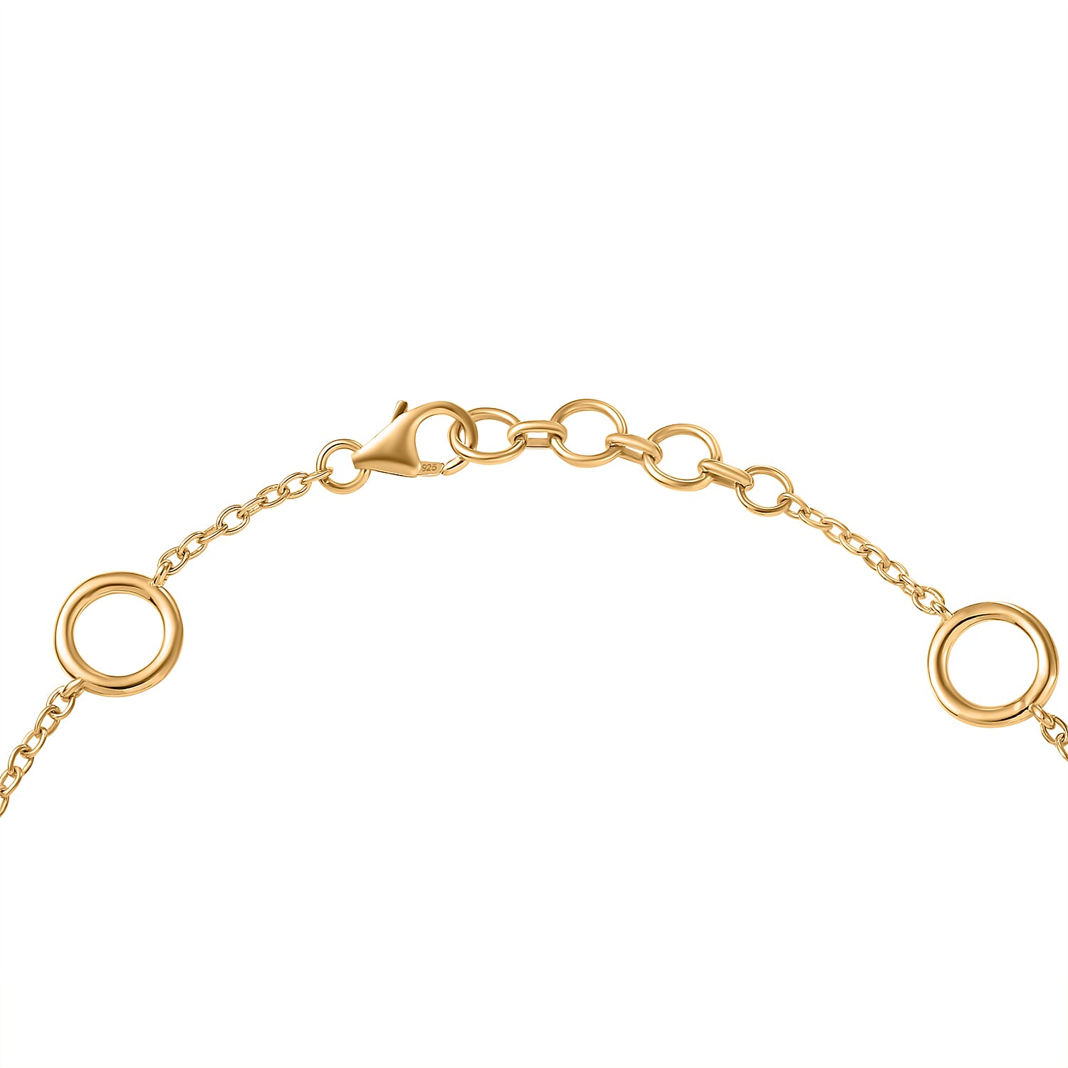 GP Italian Garden Collection - Lady Luck Rose & Lotus Garnet, Black Spinel & Zircon Ladybug Bracelet (Size 7.5) in 18K Gold Vermeil Sterling Silver