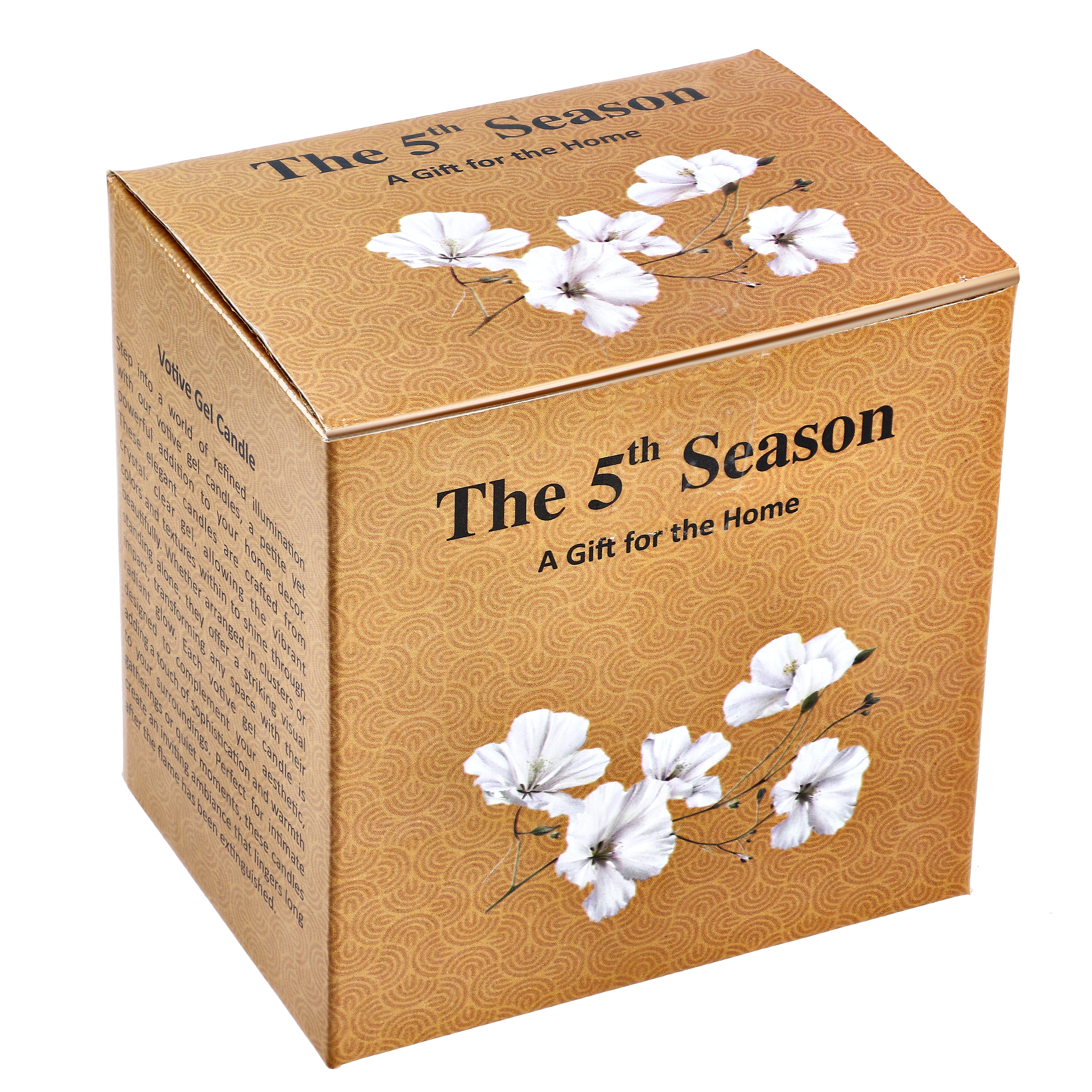 Decorative Gel Candle with Glowing Effect and Embedded Flowers (200g) - Citronella